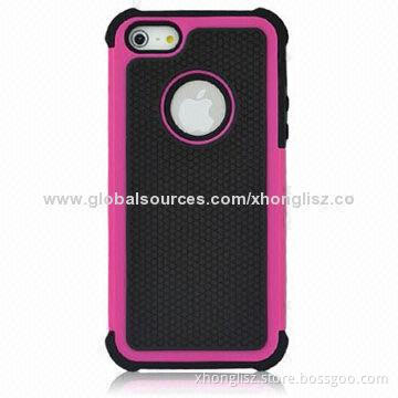 Silicone/TPU/PC Mobile Phone Case for iPhone 5/5S, Candy Colors, OEM Orders Welcomed